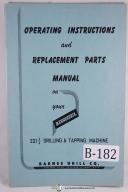Barnesdril-Barnes Drill 201 1/4 Drilling Machine Operation Manual-201 1/4-03